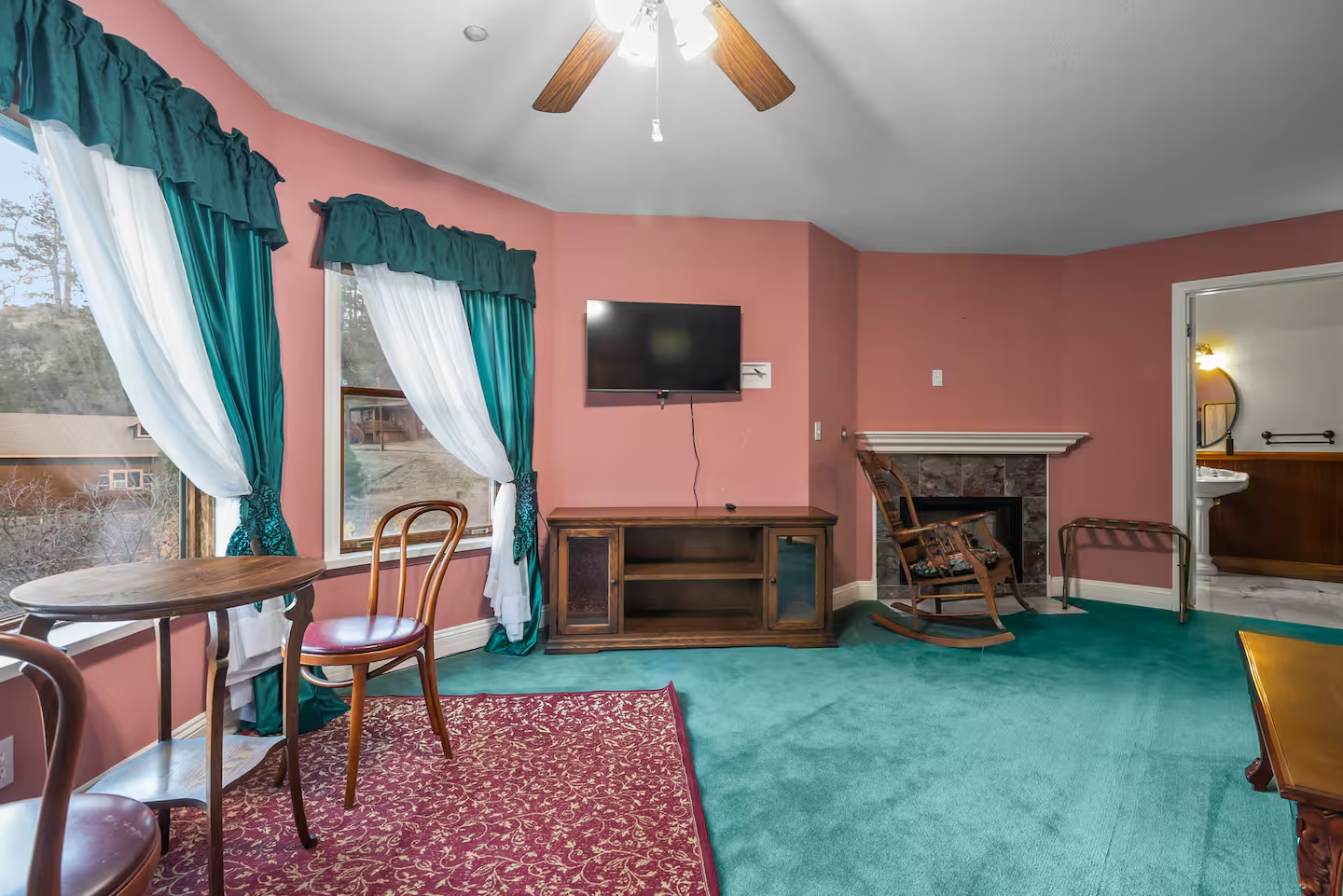 Interior detail of the Wrightwood Castle estate